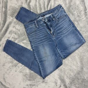 American Eagle Outfitters Women's Light Blue Skinny Jeans